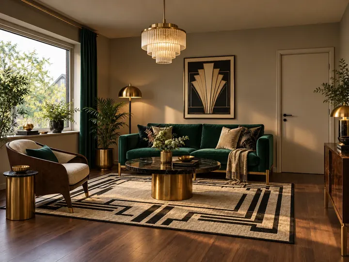 Art Deco style preview of a living room